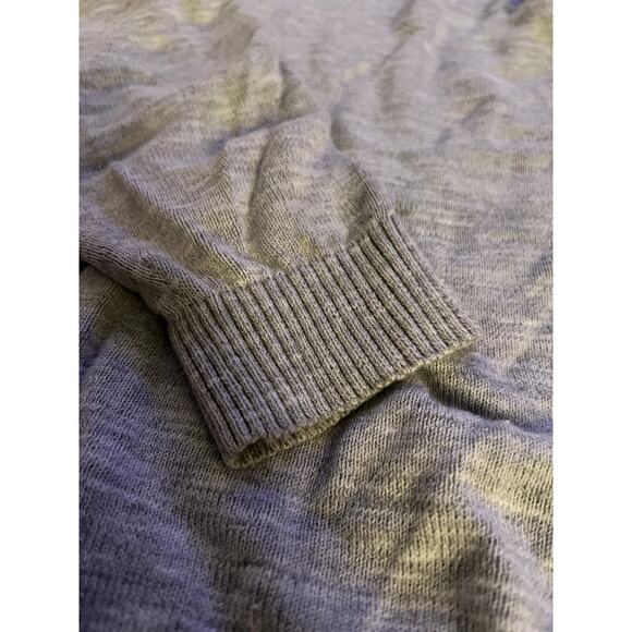 Tommy Bahama 100% Cotton 1/4 Zip Sweater - Gray - Size Medium - Picture 4 of 7